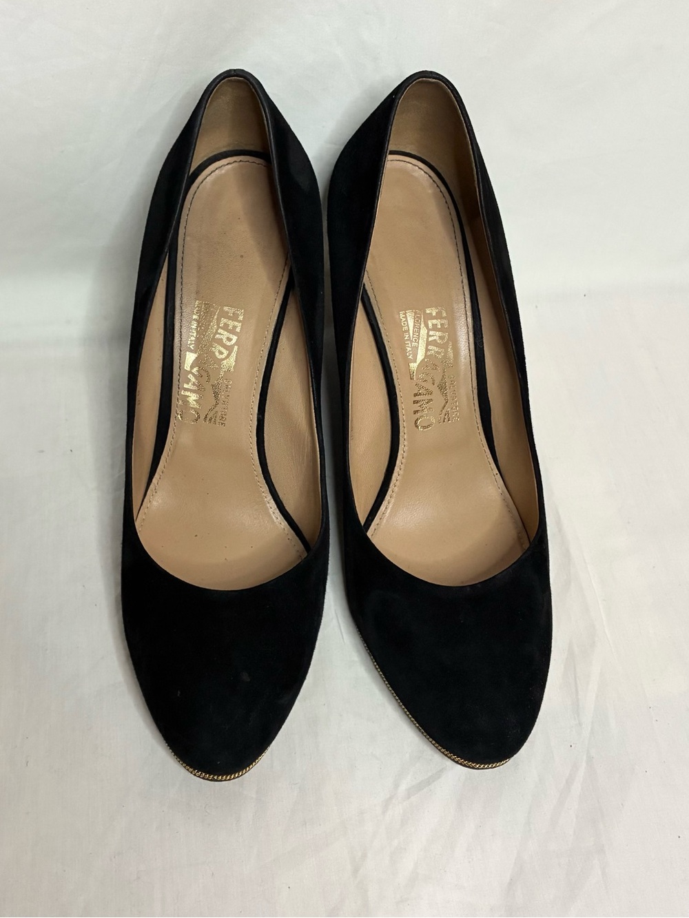 Ferragamo Suede Fiamma Wedges - Picture 3 of 12